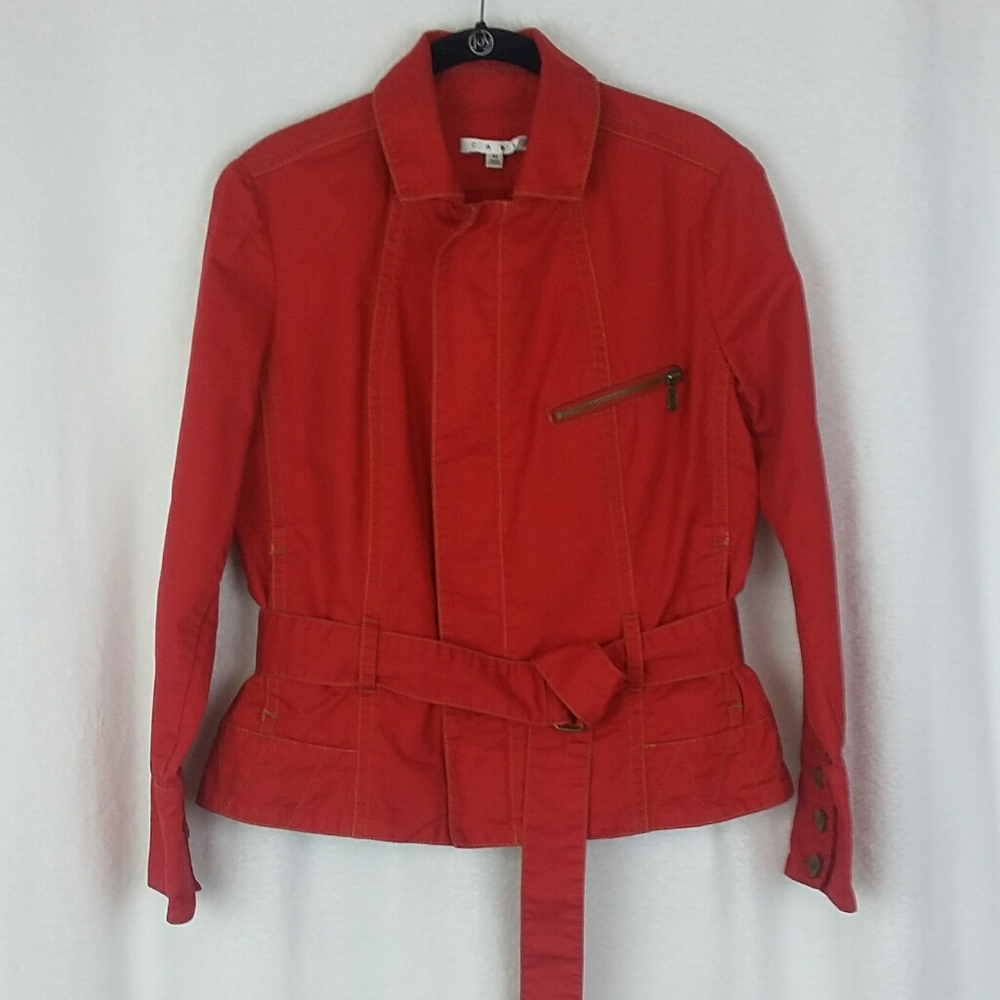 Cabi First Mate Tie Waist Twill Jacket